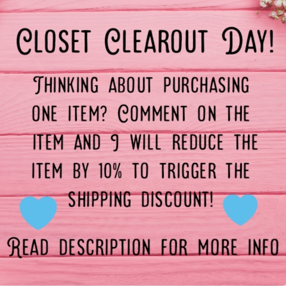 🥳 Closet Clearout Day Promotion Sunday & Friday 🥳